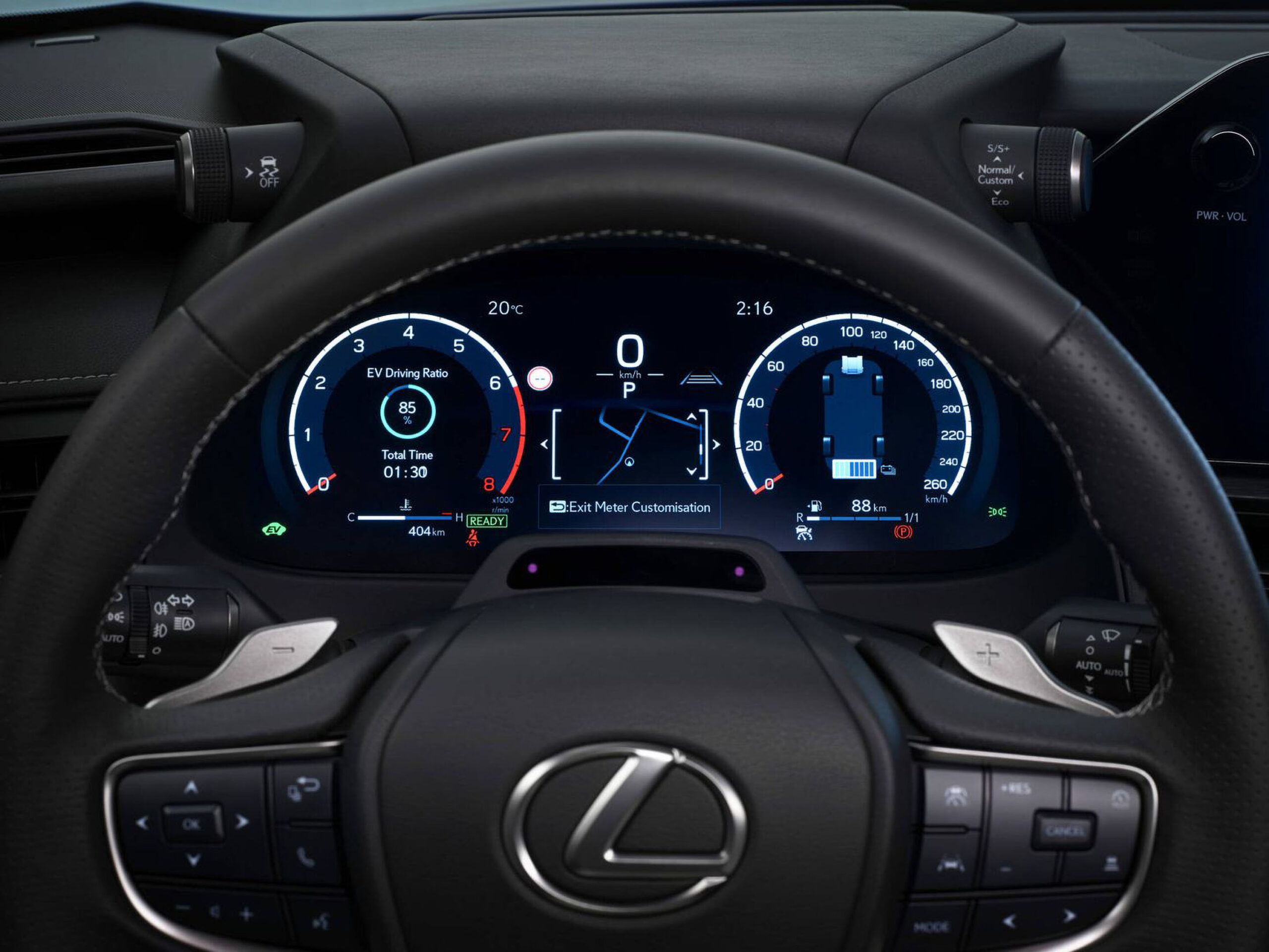 عداد Lexus رقمي حديث
