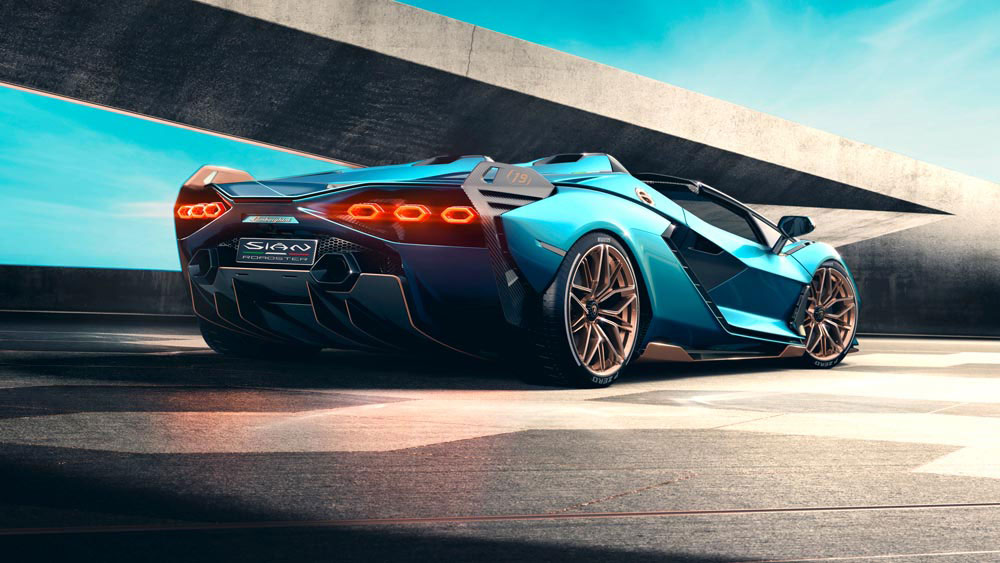 Lamborghini Sián Roadster vista trasera