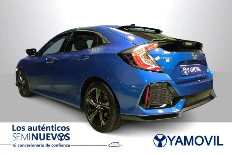civic-parte-trasera Honda Civic azul de ocasión en Madrid